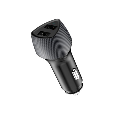 Автомобильное зарядное устройство c двумя портами (USB-A QC 3.0 + USB-A 3,1A) со световой индикацией, 18Вт, черное REXANT 16-0240 - фото 156041