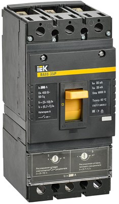 Авт. выкл. ВА88-35Р 3Р 200А 35кА IEK SVAR30-3-0200 - фото 238714