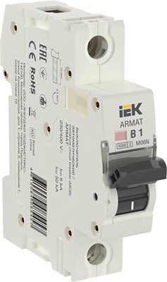 ARMAT Авт. выкл. M06N 1P B 1А IEK AR-M06N-1-B001 - фото 238869