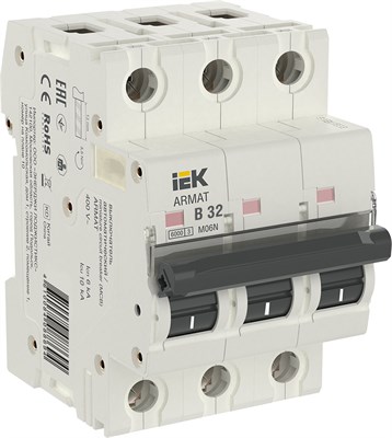 ARMAT Авт. выкл. M06N 3P B 32А IEK AR-M06N-3-B032 - фото 238913