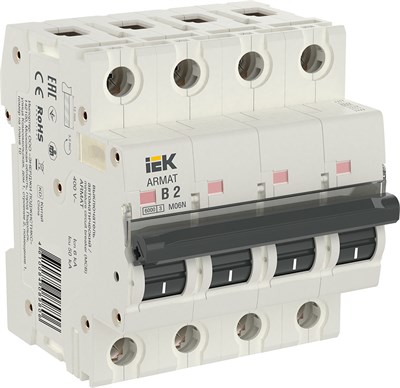 ARMAT Авт. выкл. M06N 4P B 2А IEK AR-M06N-4-B002 - фото 238918