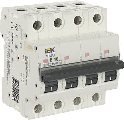 ARMAT Авт. выкл. M06N 4P B 40А IEK AR-M06N-4-B040 - фото 238930