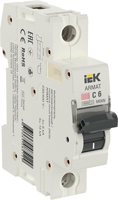 ARMAT Авт. выкл. M06N 1P C 6А IEK AR-M06N-1-C006 - фото 238938