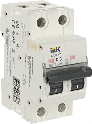 ARMAT Авт. выкл. M06N 2P C 3А IEK AR-M06N-2-C003 - фото 238954