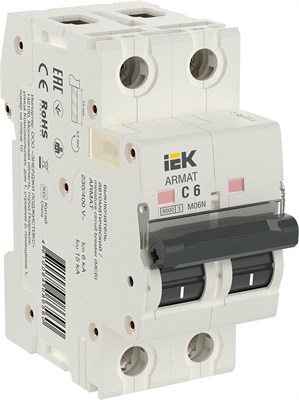 ARMAT Авт. выкл. M06N 2P C 6А IEK AR-M06N-2-C006 - фото 238957