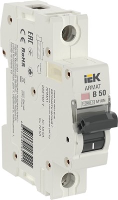 ARMAT Авт. выкл. M10N 1P B 50А IEK AR-M10N-1-B050 - фото 239078