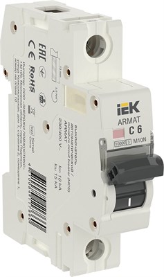 ARMAT Авт. выкл. M10N 1P C 6А IEK AR-M10N-1-C006 - фото 239085
