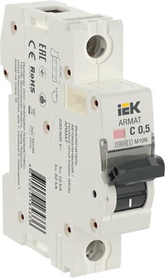 ARMAT Авт. выкл. M10N 1P C 0,5А IEK AR-M10N-1-C0D5 - фото 239096