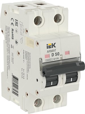 ARMAT Авт. выкл. M10N 2P D 50А IEK AR-M10N-2-D050 - фото 239160