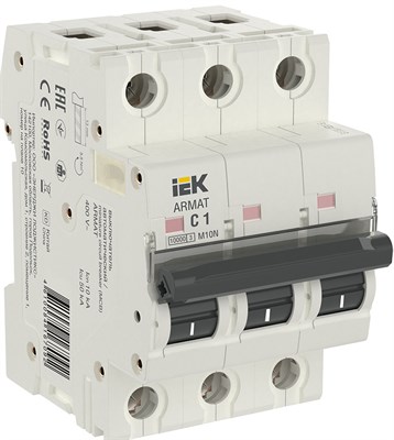 ARMAT Авт. выкл. M10N 3P C 1А IEK AR-M10N-3-C001 - фото 239178