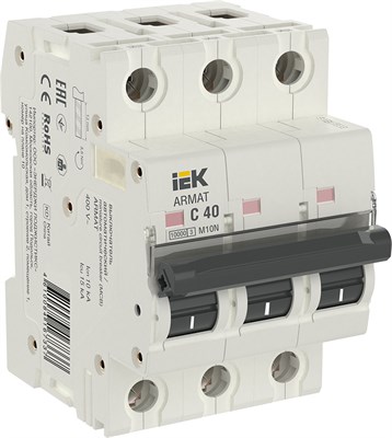 ARMAT Авт. выкл. M10N 3P C 40А IEK AR-M10N-3-C040 - фото 239191