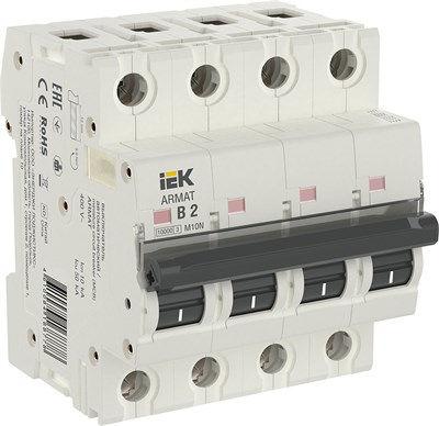 ARMAT Авт. выкл. M10N 4P B 2А IEK AR-M10N-4-B002 - фото 239211
