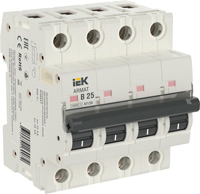 ARMAT Авт. выкл. M10N 4P B 25А IEK AR-M10N-4-B025 - фото 239221