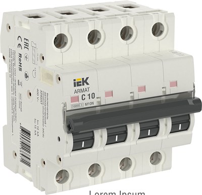 ARMAT Авт. выкл. M10N 4P C 10А IEK AR-M10N-4-C010 - фото 239233