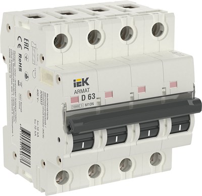 ARMAT Авт. выкл. M10N 4P D 63А IEK AR-M10N-4-D063 - фото 239257