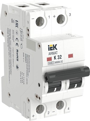 ARMAT Авт. выкл. M06N-DC 2P K 32А IEK AR-M06N-2-K032DC - фото 239348