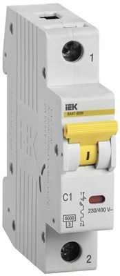 KARAT Авт. выкл. ВА47-60M 1P C 1А 6кА IEK MVA31-1-001-C - фото 239628