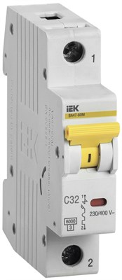 KARAT Авт. выкл. ВА47-60M 1P C 32А 6кА IEK MVA31-1-032-C - фото 239638