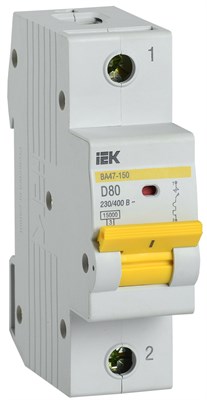 KARAT Авт. выкл. ВА47-150 1P D 80А 15кА IEK MVA50-1-080-D - фото 239848