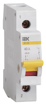 KARAT Выключатель нагрузки (мини-рубильник) ВН-32 1P 40А IEK MNV10-1-040 - фото 240296