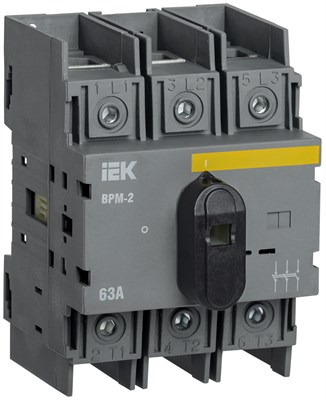 Выключатель-разъединитель модульный ВРМ-2 3P 63А IEK MVR20-3-063 - фото 240357