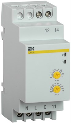 Ограничитель мощности ОМ-2P 16А 230В IEK MOM10-2-016 - фото 240369