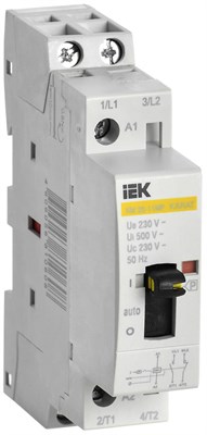 Контактор модульный с ручным упр. КМ20-11МР AC KARAT IEK MKK12-20-11 - фото 240382