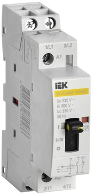 Контактор модульный с ручным упр. КМ20-20МР AC KARAT IEK MKK12-20-20 - фото 240383