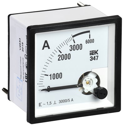 Амперметр Э47 3000/5А кл. точн. 1,5 72х72мм IPA10-6-3000-E - фото 240420
