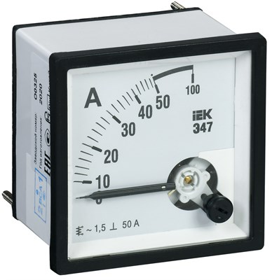 Амперметр Э47 50А кл. точн. 1,5 96х96мм IPA20-6-0050-E - фото 240421