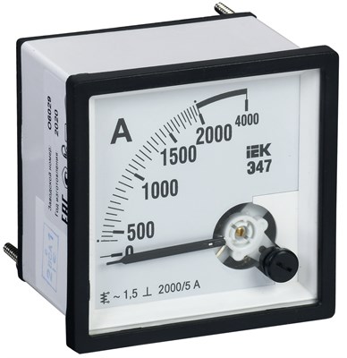 Амперметр Э47 2000/5А кл. точн. 1,5 96х96мм IPA20-6-2000-E - фото 240426