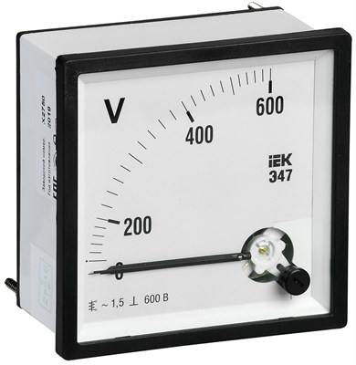 Вольтметр Э47 600В кл. точн. 1,5 96х96мм IPV20-6-0600-E - фото 240429