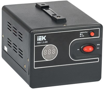 Стабилизатор напр. 1-ф. переносн. 1,5кВА HUB IEK IVS21-1-D15-13 - фото 240448