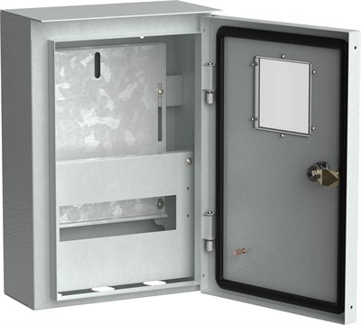 TITAN Корпус мет. коттеджный ЩУРн-1/9 (370х250х135) IP54 IEK MKM24-N-009-54-ZO - фото 240593