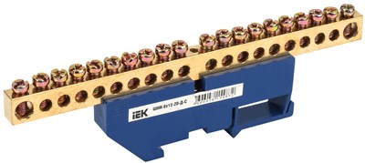 Шина N "ноль" на DIN-изол ШНИ-8х12-20-Д-С IEK YNN10-812-20D-K07 - фото 240913