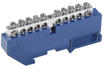 Шина N "ноль" на DIN-изол. Ni ШНИ-6х9-10-Д-С IEK YNN10-10-D-K07-N - фото 240923