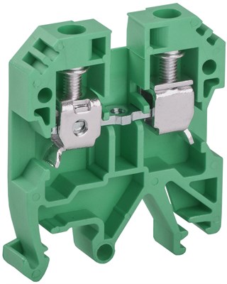 Клемма винтовая КВИ-6мм2 зеленая IEK YZN30-006-K06 - фото 241105