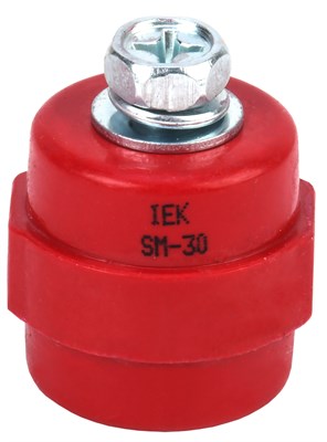 Изолятор SM30 (М8) силовой с болтом IEK YIS11-30-08-B - фото 241252