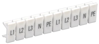 Маркеры для КПИ-1,5мм2 с символами "L1, L2, L3, N, PE" IEK YZN11M-001-K00-A - фото 241328