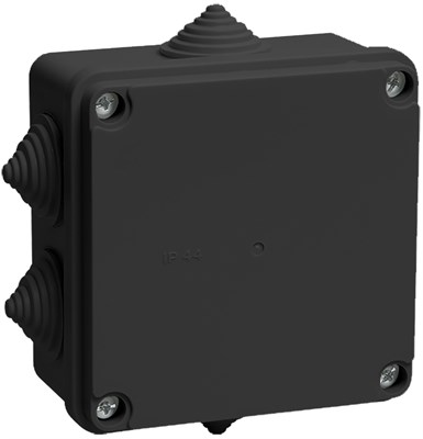 Коробка расп. КМ41234 100х100х50мм IP55 6 вв. черная IEK UKO11-100-100-050-K02-55 - фото 241850