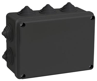 Коробка расп. КМ41241 150х110х70мм IP44 10 вв. черная IEK UKO11-150-110-070-K02-44 - фото 241851