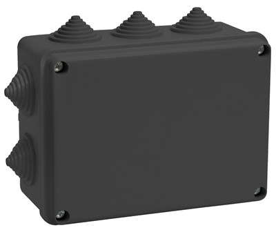 Коробка расп. КМ41242 150х110х70мм IP55 10 вв. черная IEK UKO11-150-110-070-K02-55 - фото 241852