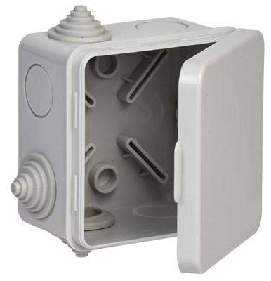 Коробка расп. КМ41238 80х80х50мм о/к IP54 7 вв. серая IEK UKO31-080-080-050-K03-54 - фото 241858