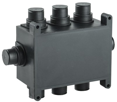 Коробка распаячная 118х76х60мм для монолит. стр. черная IEK UKM10-118-076-060-O-K02 - фото 241863