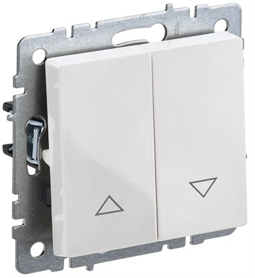 BRITE Выключ. жалюзи 10А ВС10-1-5-БрБ бел. IEK BR-V15-0-10-K01 - фото 241936