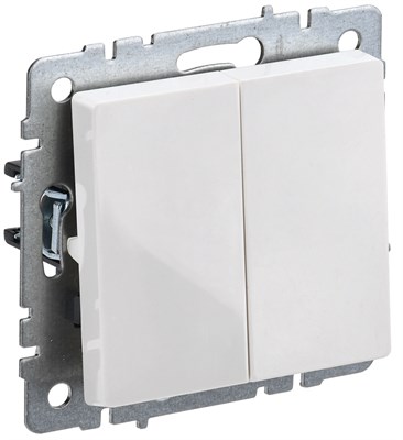 BRITE Выключ. 2-кл. 10А ВС10-2-0-БрБ бел. IEK BR-V20-0-10-K01 - фото 241937
