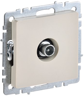 BRITE Роз. TV проходная РТВ10-0-БрКр беж. IEK BR-A10-P-K10 - фото 241965