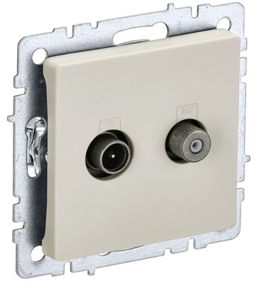 BRITE Роз. двойная TV+SAT РТВ/РСп12-БрКр беж. IEK BR-AF20-O-K10 - фото 241966