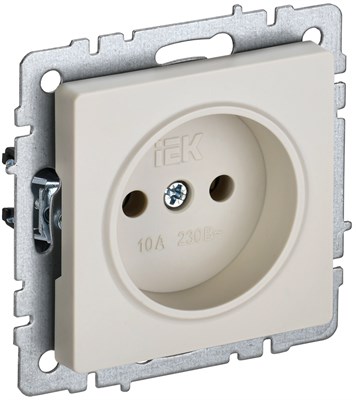 BRITE Роз. без з/к/ш 10А РС10-1-0-БрКр беж. IEK BR-R10-10-K10 - фото 241970
