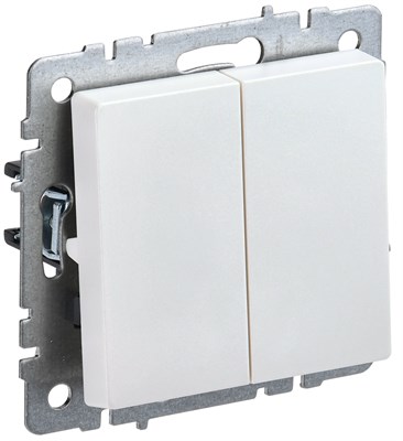 BRITE Выключ. 2-кл. 10А ВС10-2-0-БрЖ жемч. IEK BR-V20-0-10-K36 - фото 242006